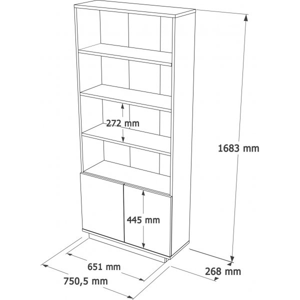 Tulevaisuuden kirjahylly 16 - mänty/valkoinen Tulevaisuuden kirjahylly 16 - mänty/valkoinen