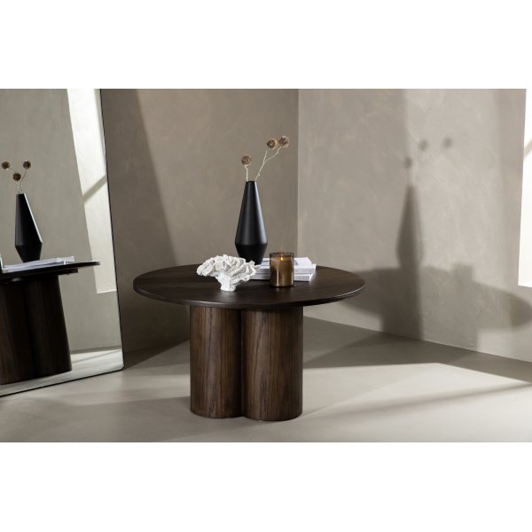 Sohvapyt 80 cm mokkanahka - Olivia