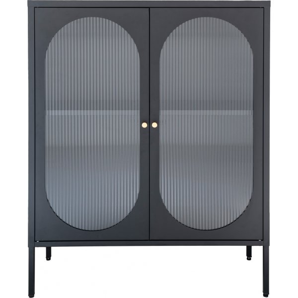 Adelaiden lasikaappi 90x110 cm - Musta