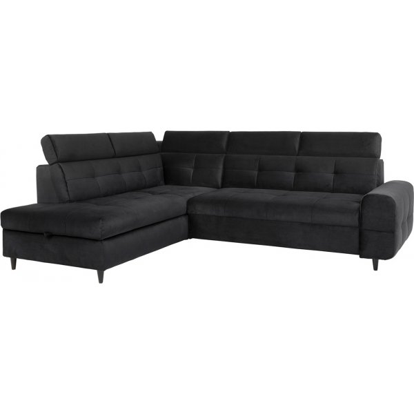 Matras kulmasohva, avoin p�� vasen - musta