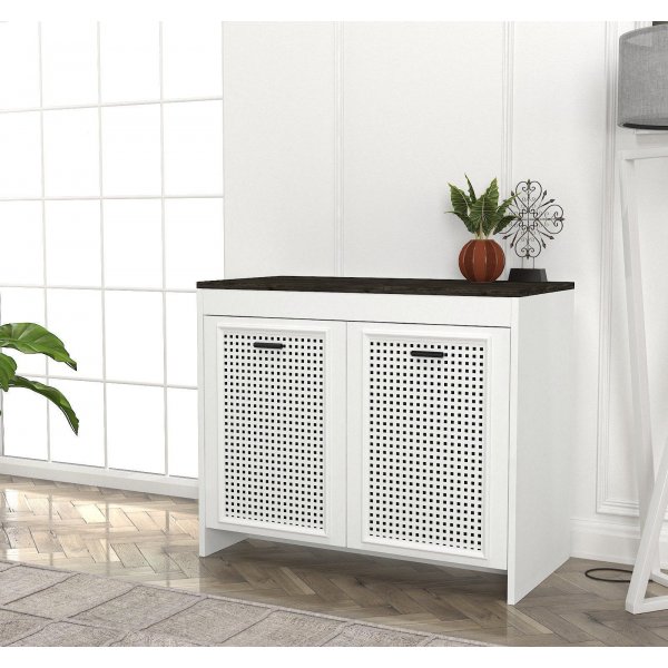 Valmis kaappi - Valkoinen/tummanruskea Valmis kaappi - Valkoinen/tummanruskea