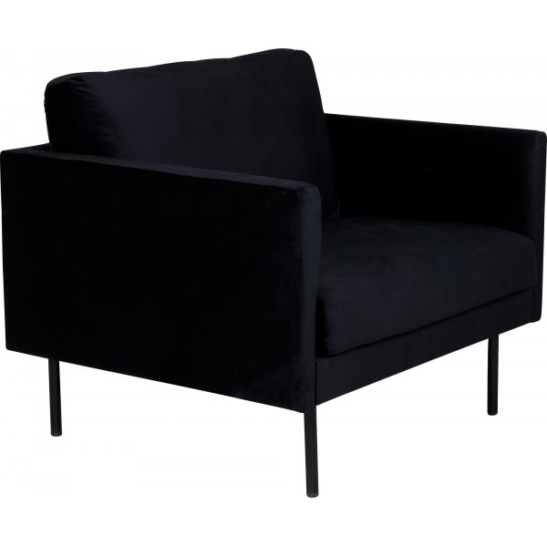 Eden nojatuoli - Musta sametti Eden nojatuoli - Musta sametti