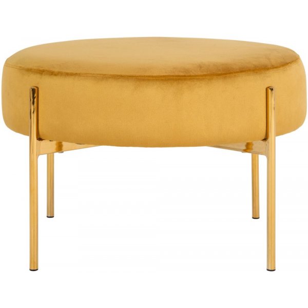 Amadora Pouf - keltainen/messinki