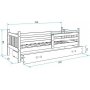 Carino juniorisnky silytyslaatikolla 80 x 190 cm - Kaikki vrit