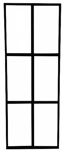 Lisa Huoneenjakaja / Teollinen seinlasi 90x240 cm Musta