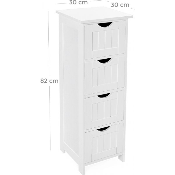 Annette lipasto - Valkoinen Annette lipasto - Valkoinen