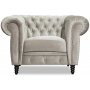 Ashford chesterfield -nojatuoli - Harmaabeige sametti