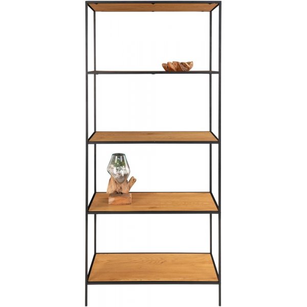 Valkoinen hylly - Musta/tammen jäljitelmä Valkoinen hylly - Musta/tammen jäljitelmä