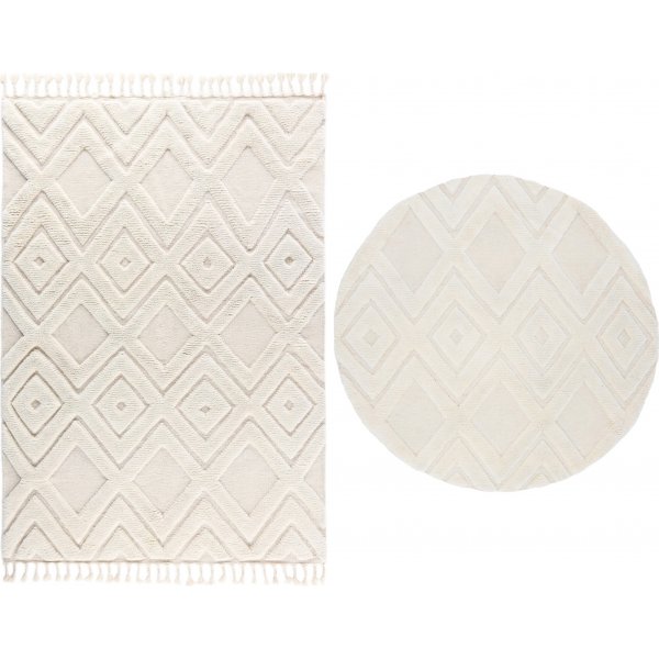 Dahlia-villamatto - Valkoinen Dahlia-villamatto - Valkoinen