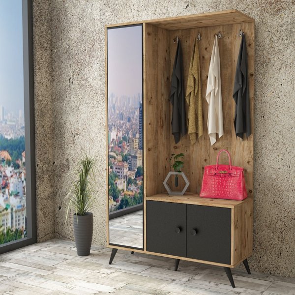 Vilamo aulakalusteet - Mänty/musta Vilamo aulakalusteet - Mänty/musta