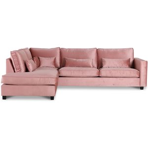 Lounge-sohva Adore XL avoimella pdyll, vasen - Dusty pink (Sametti)