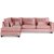 Lounge-sohva Adore XL avoimella pdyll, vasen - Dusty pink (Sametti)