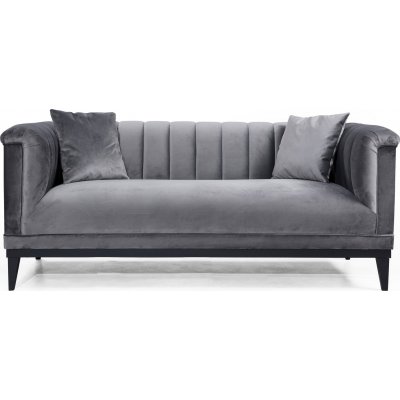 Trendikäs 2-istuttava sohva - tummanharmaa