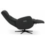 Ylellinen Comfort-recliner, nojatuoli (2 shkmoottoria), sisnrakennettu jalkatuki - Tummanharmaa kangas