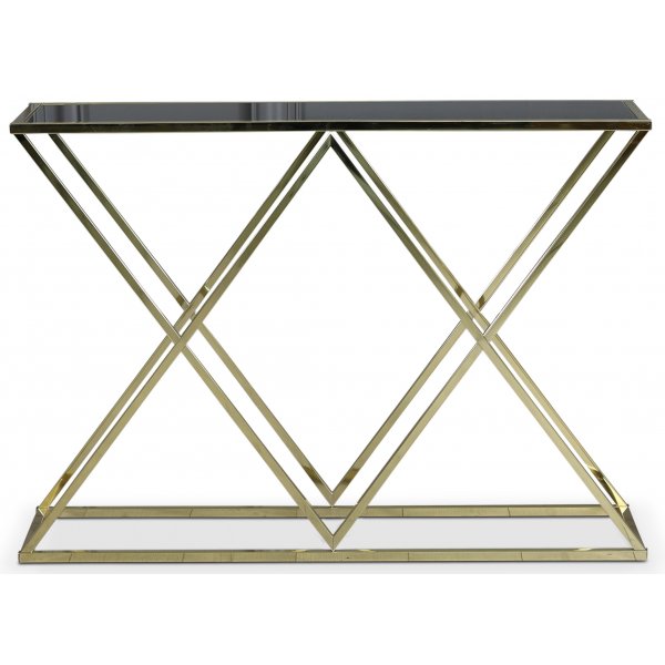Maine-konsolipöytä - Kiiltävää messinkiä / Sävytettyä lasia Maine-konsolipöytä - Kiiltävää messinkiä / Sävytettyä lasia