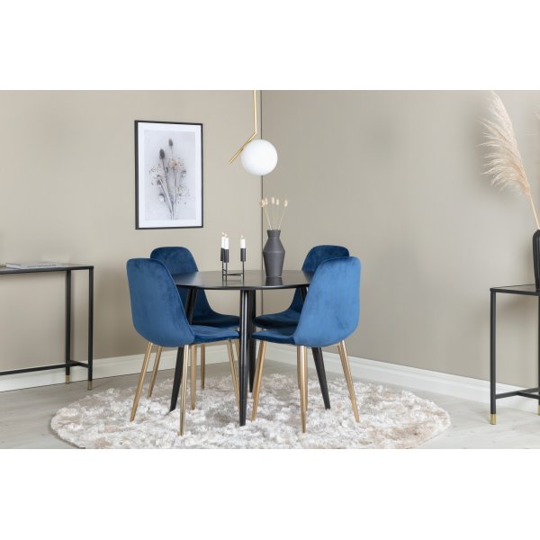 Bridge-ruokailutuoli - Sininen/messinki Bridge-ruokailutuoli - Sininen/messinki