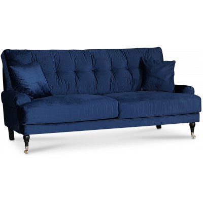 Kahden istuttava sohva Adena - Keskiynsininen sametti + Huonekalujen hoitosarja tekstiileille
