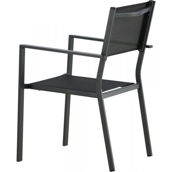 Hanian ruokaryhm�; 6 tuolia ja p�yt� 205 x 90 cm - Musta/luonnonv�rinen