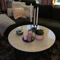 Asiakaskuva Maryland-sohvapöytä 85 cm - Aitoa valkoista marmoria / Musta