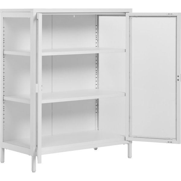 Brisbane lasikaappi 80x40x101 cm - Valkoinen Brisbane lasikaappi 80x40x101 cm - Valkoinen