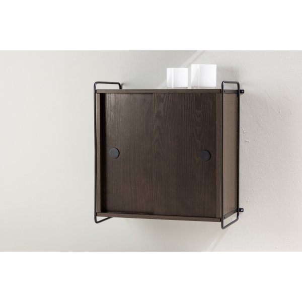 Paris-seinkaappi 68 x 60 cm - Musta/Mocca