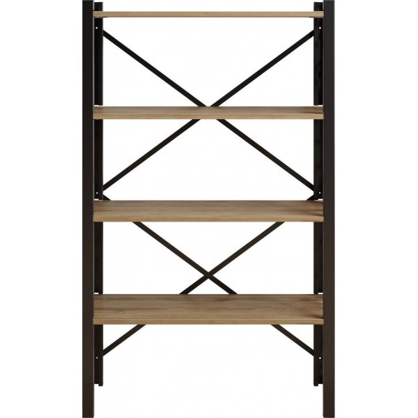 Lidya kirjahylly - pähkinä/musta Lidya kirjahylly - pähkinä/musta