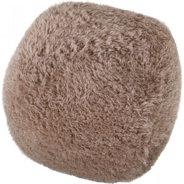 Prrinen puffi ruskeanharmaasta karvaista kangasta