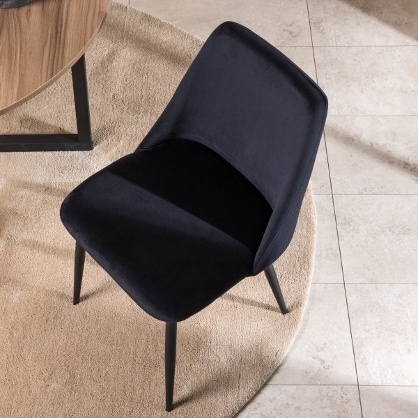 Yöruokailutuoli - Musta sametti Yöruokailutuoli - Musta sametti