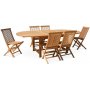 Edenryd ruokailuryhm soikea ruokapyt perhonen 180-240 cm sis. 6 kpl Edenryd tuoleja - teak