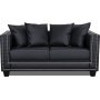 Tempel 2-istuttava sohva niiteillä - Musta keinonahka Tempel 2-istuttava sohva niiteillä - Musta keinonahka