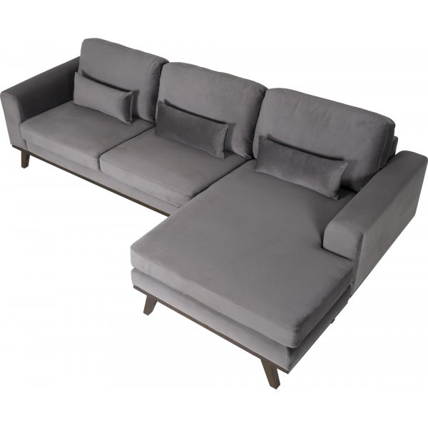 Harmaa samettisohva - Copenhagen + Huonekalujen tahranpoistoaine Harmaa samettisohva - Copenhagen + Huonekalujen tahranpoistoaine