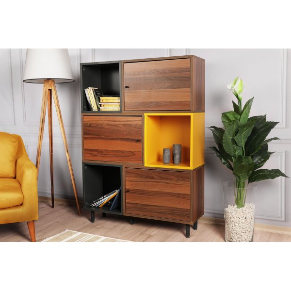 Bengo-kirjahylly - p�hkin�/antrasiitti/keltainen