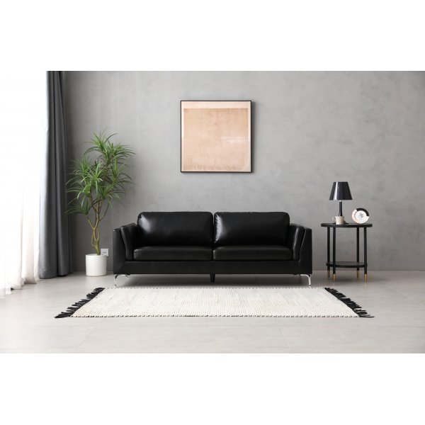 Sohva 3-istuttava musta PU - Cansas + Huonekalujen tahranpoistoaine