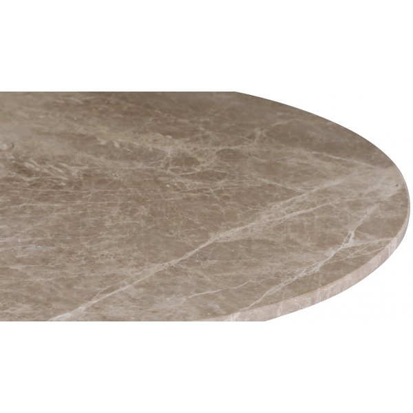SOHO ruokapöytä Ø105 cm - Harjattu alumiini / beige Empradore SOHO ruokapöytä Ø105 cm - Harjattu alumiini / beige Empradore
