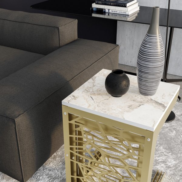 Jäniksen vedonlyöntipöytä 45,5 x 51 cm - Kulta/valkoinen Jäniksen vedonlyöntipöytä 45,5 x 51 cm - Kulta/valkoinen