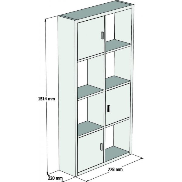 Yksi kirjahylly - valkoinen/antrasiitti Yksi kirjahylly - valkoinen/antrasiitti