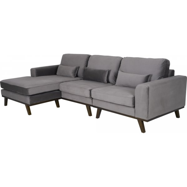 Harmaa samettisohva - Copenhagen + Huonekalujen tahranpoistoaine Harmaa samettisohva - Copenhagen + Huonekalujen tahranpoistoaine