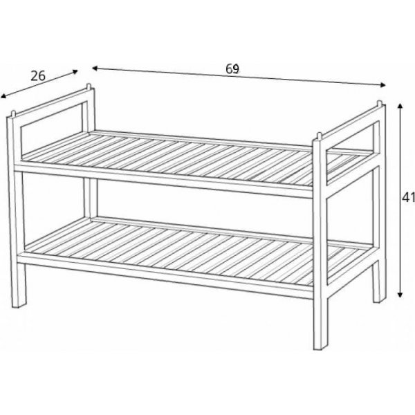 Pinottava Webster-kenkäteline (puu) Pinottava Webster-kenkäteline (puu)
