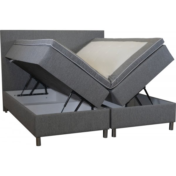 Sänky 160x200 cm säilytystilalla harmaa Sänky 160x200 cm säilytystilalla harmaa