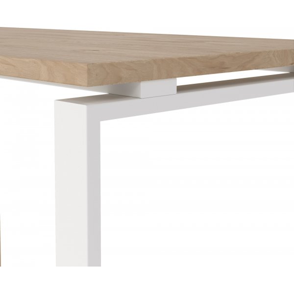 Kylttikulmapöytä - valkoinen/hikkori Kylttikulmapöytä - valkoinen/hikkori