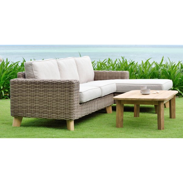 Bahama-loungeryhmä - beige/tiikki Bahama-loungeryhmä - beige/tiikki