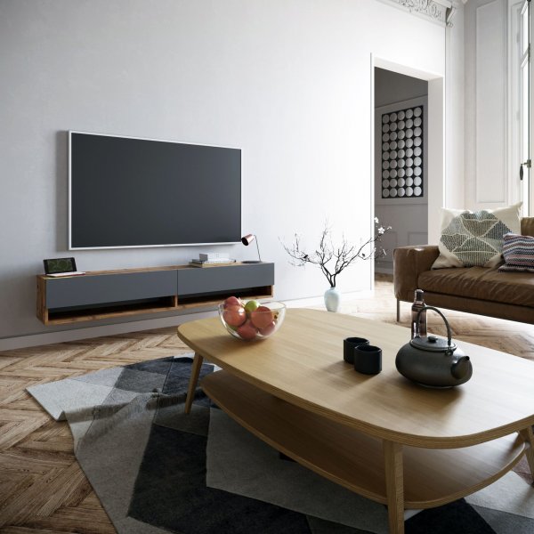 Tulevaisuuden mediapenkki 9 - mänty/antrasiitti Tulevaisuuden mediapenkki 9 - mänty/antrasiitti