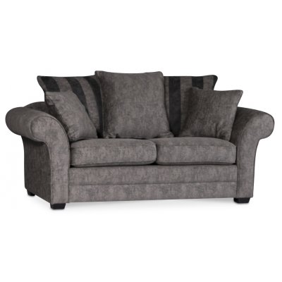 Kahden istuttava Sultan-sohva - Harmaa/ruskea kuviointi + Huonekalujen hoitosarja tekstiileille