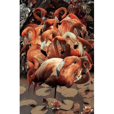 Lasimaalaus - Flamingo - 80 x 120 cm