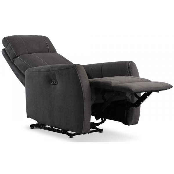 Enjoy Elof, shkinen recliner - Antrasiitinvrisell mikrokuitukankaalla verhoiltu nojatuoli