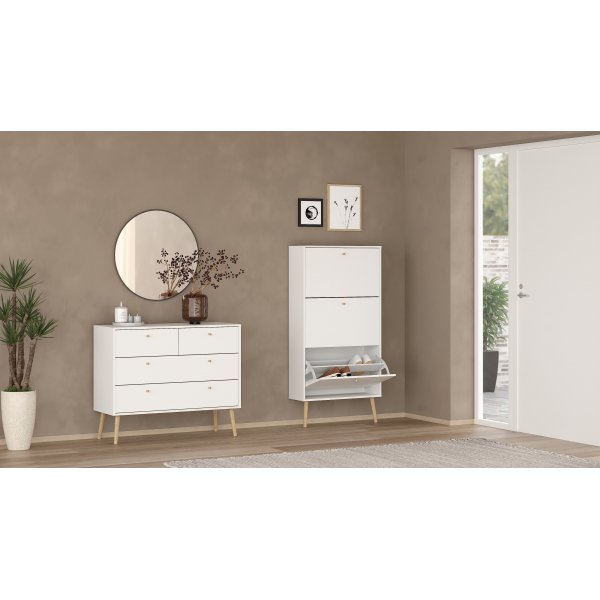 Bodo lipasto 2 + 2 laatikkoa - Valkoinen