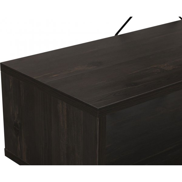 Siksak-mediapenkki - Tummanruskea Siksak-mediapenkki - Tummanruskea