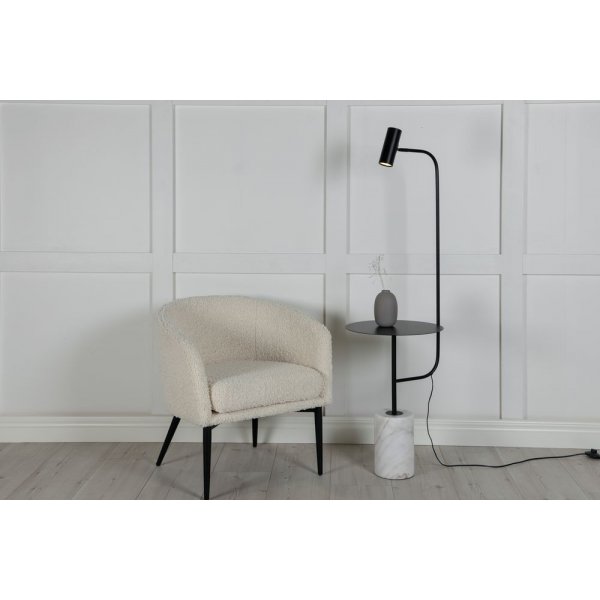 Malsta pöytävalaisin - Valkoinen marmori/musta Malsta pöytävalaisin - Valkoinen marmori/musta