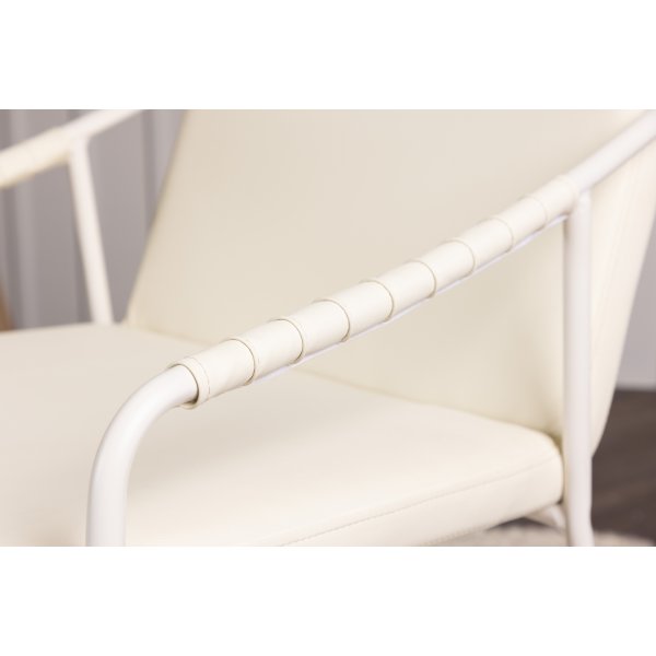 Kierretty ruokatuoli - beige