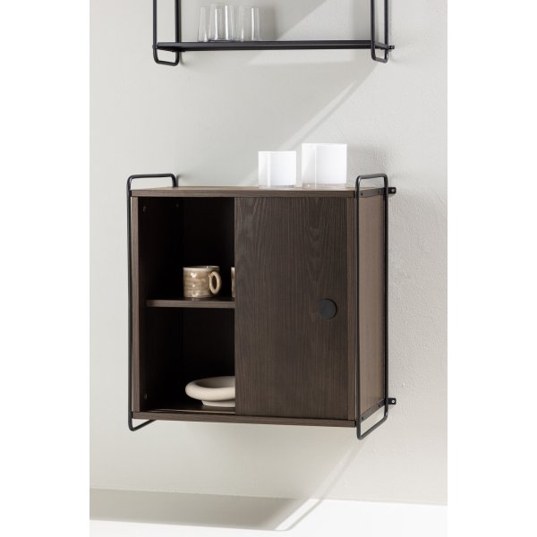 Paris-seinkaappi 68 x 60 cm - Musta/Mocca